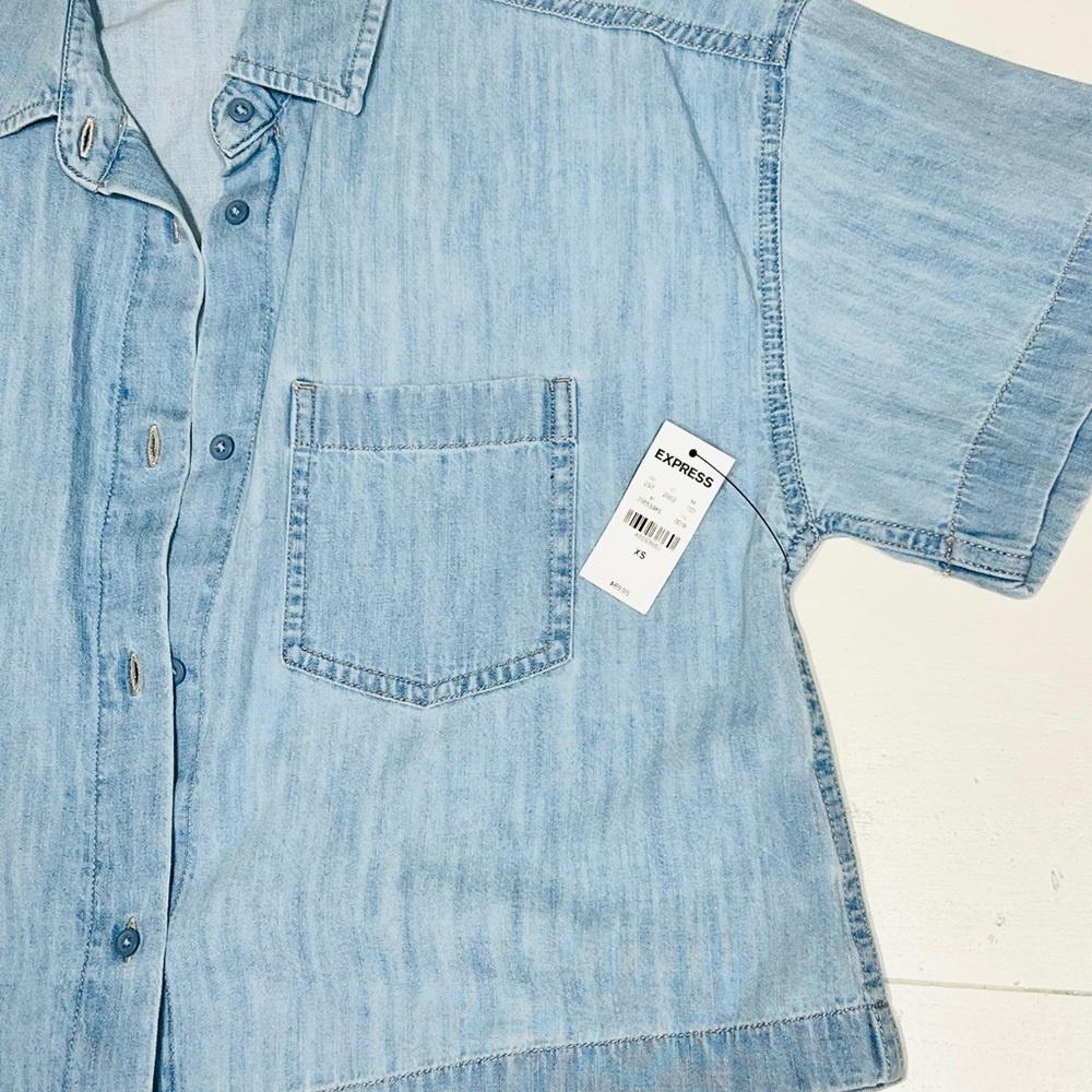Express Light Blue Button Down Shirt